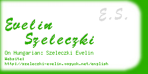 evelin szeleczki business card